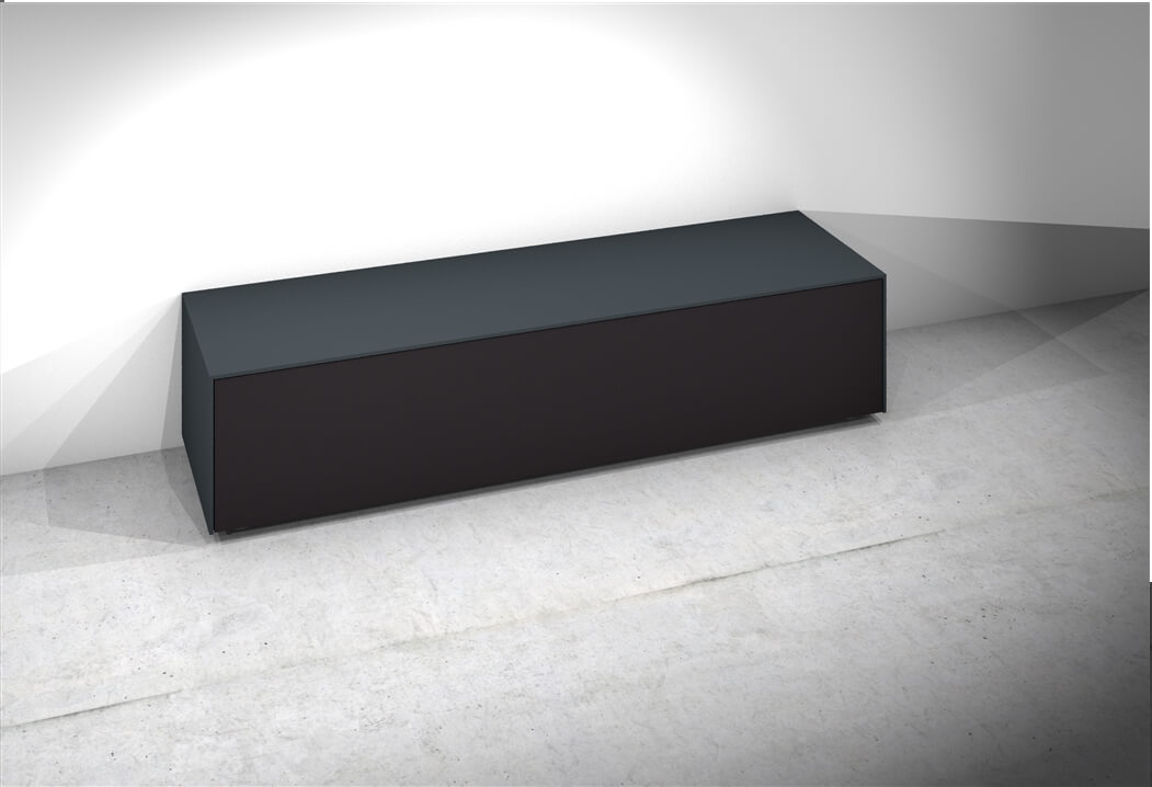 1600x480x330-Sound-Anthrazit Monaco TV-Möbel Topseller Soundbarvariante Dunkelgrau 160 cm