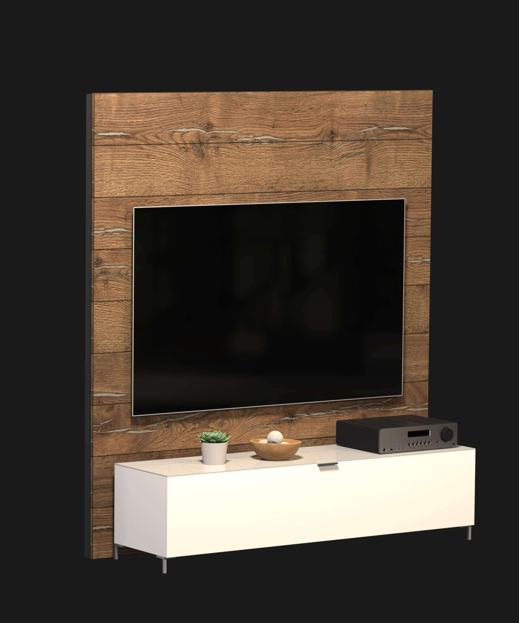 Arton_tv-paneel_arton_3 Bavarese TV-Wandpaneel MM180 Eiche Zink *** Aktionsmodell ***